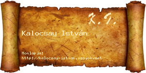 Kalocsay István névjegykártya